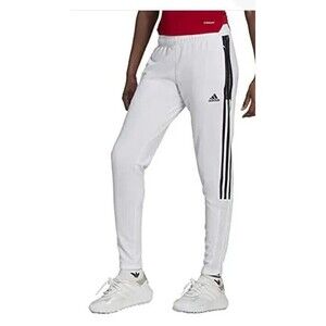 Adidas Aeroready TIRO Track Pants White Black Pockets GN5489 Womens Size 2XL